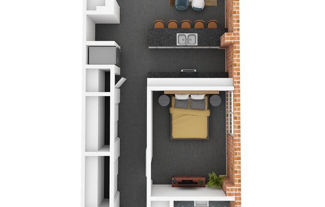 1 bed, 1 bath, 858 sqft, $1,630, Unit 307
