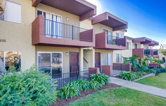 a view of the balconies at the whispering winds apartments in pearland