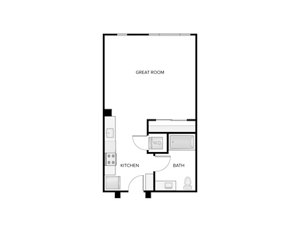 Studio, 1 bath, 561 sqft, $2,100