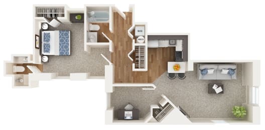 1 bed, 1.5 baths, $1,927