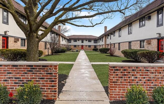 Walk way at The Clarendon Apartment Homes, Clarendon