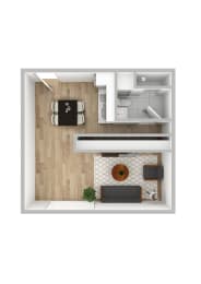 Studio, 1 bath, 360 sqft, $999