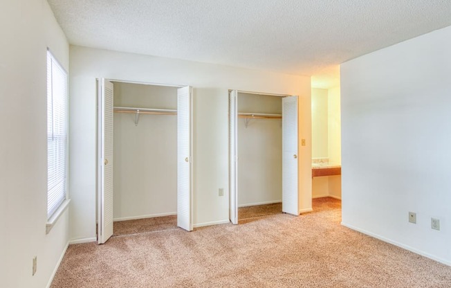 Bedroom Closets at The Everett  Apartments in Roanoke, VA 24018