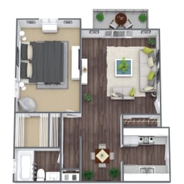 1 bed, 1 bath, 750 sqft, $2,397