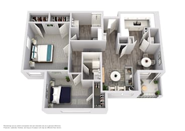 2 beds, 2 baths, 1,025 sqft, $1,333