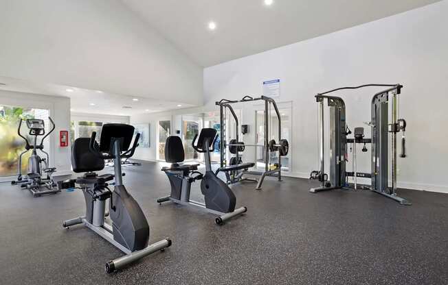 Community gym at Seven Lakes at Carrollwood in Tampa, Florida.