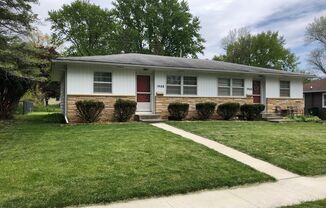 Nice two BR one bath duplex with partial basement finish and detached garage available 8/1