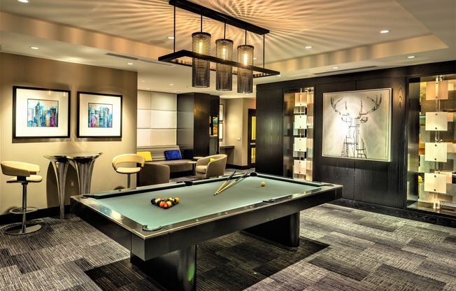 Rooftop Club Room With Billiards