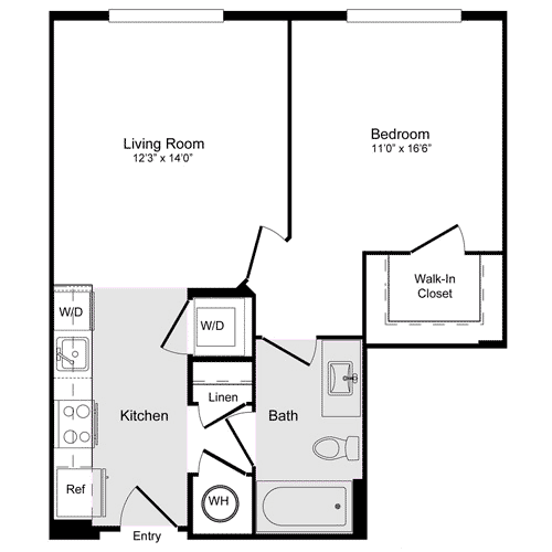 1 bed, 1 bath, 659 sqft, $2,073, Unit 408