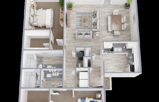 2 beds, 2 baths, 1,222 sqft, $1,675