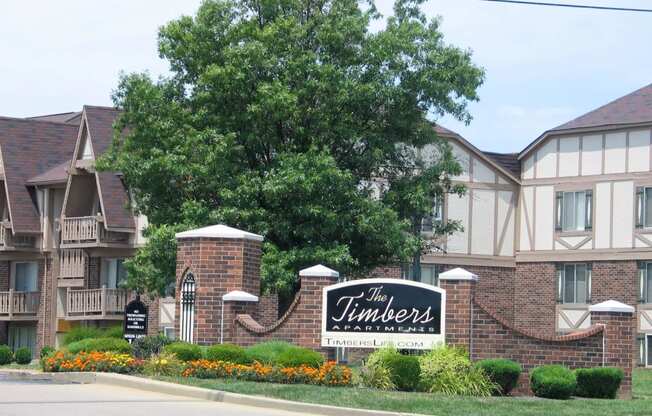 The Timbers Entrance at The Timbers Apartments, Evansville, 47715