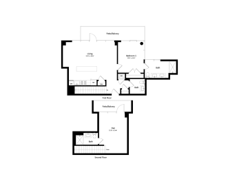 1 bed, 2.5 baths, 1,243 sqft, $4,170