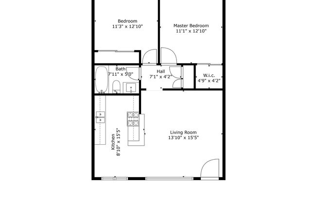 2 beds, 1 bath, 749 sqft, $1,895, Unit 02