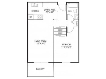 1 bed, 1 bath, 700 sqft, $1,310