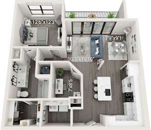 1 bed, 1 bath, 914 sqft, $2,231