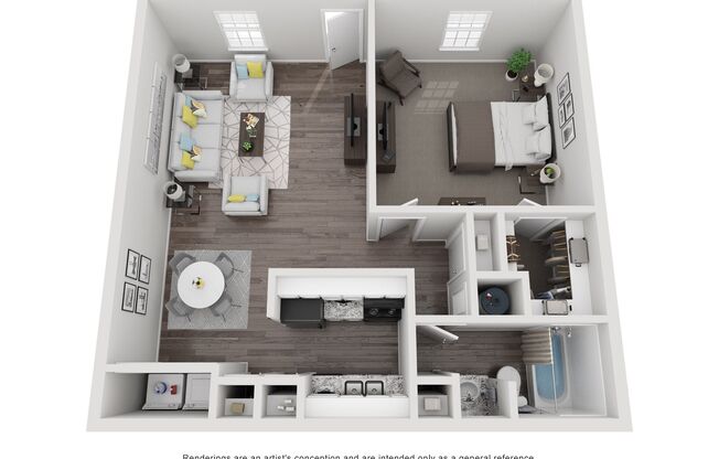 1 bed, 1 bath, 729 sqft, $950