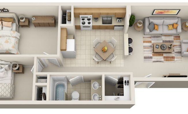 2 beds, 1 bath, 765 sqft, $1,595