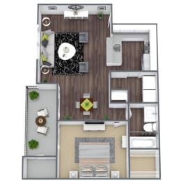 1 bed, 1 bath, 719 sqft, $1,536