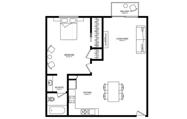 1 bed, 1 bath, $2,150, Unit 308