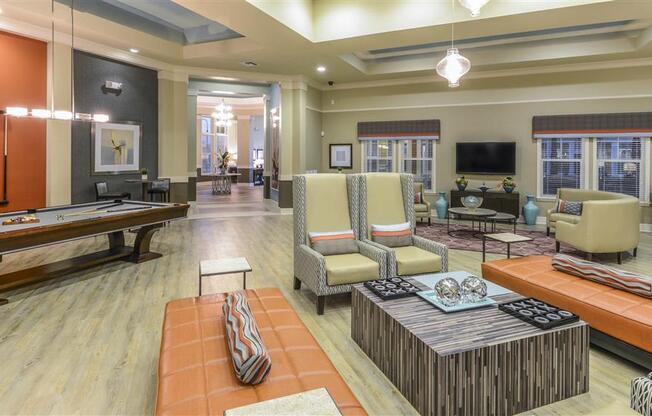 Club Room with Billiards at The Sedona Luxury Apartments in Tampa FL