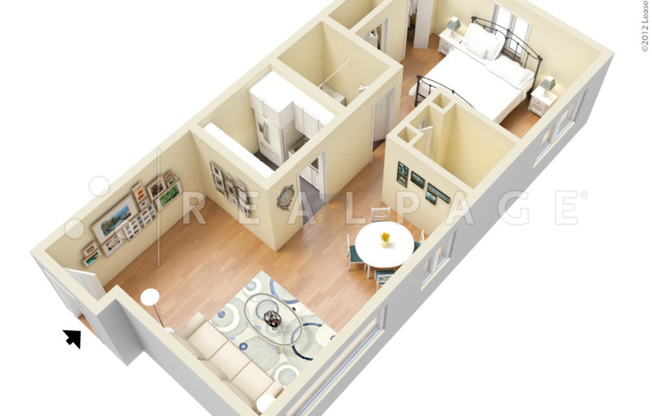 1 bed, 1 bath, 660 sqft, $1,543