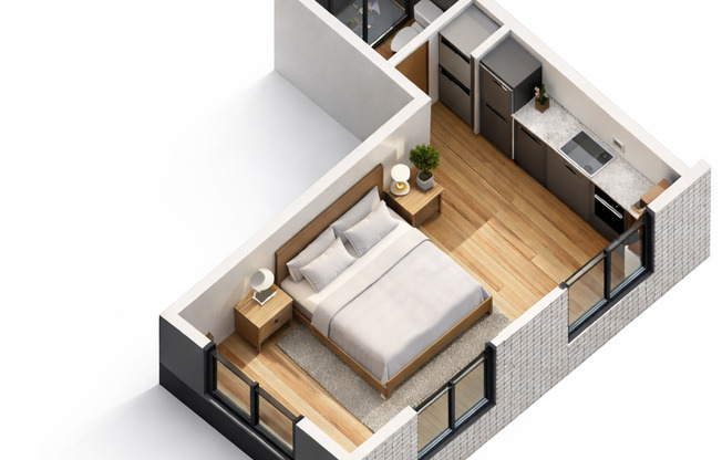 Studio, 1 bath, 300 sqft, $2,295, Unit 106