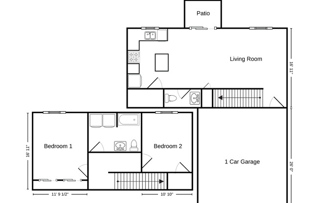 2 beds, 1.5 baths, 1,206 sqft, $1,545, Unit CH 1132-69