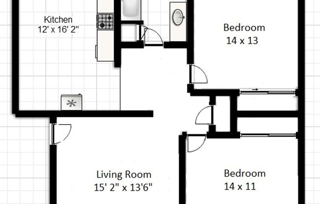 2 beds, 1 bath, 903 sqft, $1,090, Unit O-2