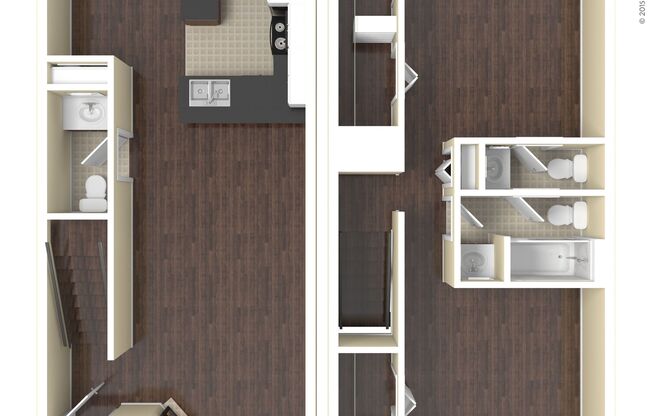 2 beds, 2 baths, 1,085 sqft, $1,500