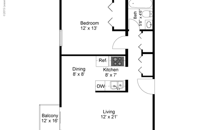 1 bed, 1 bath, 844 sqft, $1,344