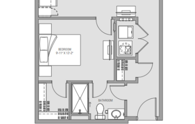 1 bed, 1 bath, 633 sqft, $1,229, Unit 203