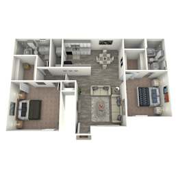 2 beds, 2 baths, 877 sqft, $1,275