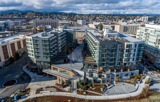 Aerial View Of Community at Marina Square, Washington