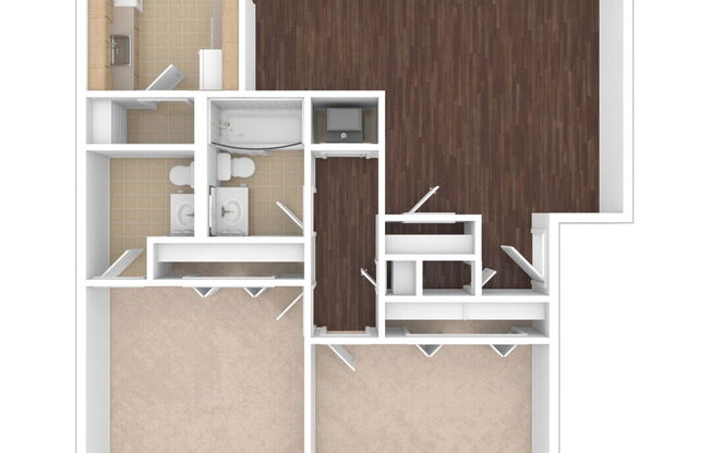 The Newport - 2 Bed, 1.5 Bath, 842 sq. ft.