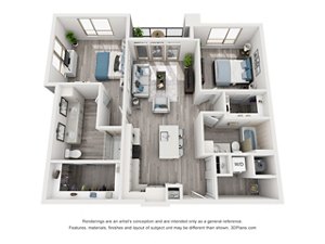 2 beds, 2 baths, 1,150 sqft, $2,645
