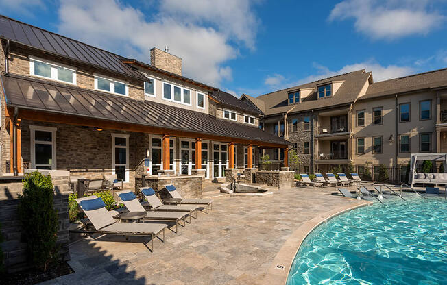 Poolside Relaxing Area at Retreat at Ironhorse, Tennessee