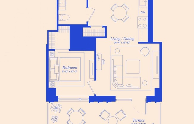 1 bed, 1 bath, $5,423, Unit 704S