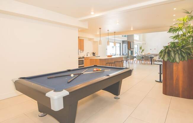 Meetinghouse Apartments Community Lounge with Pool Table