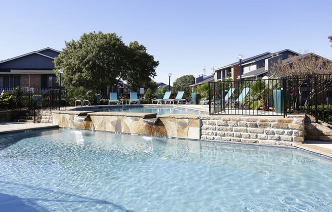 Glimmering Pool at Water Ridge Apartments, CLEAR Property Management, Texas, 75061