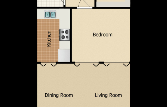 Studio, 1 bath, 540 sqft, $959