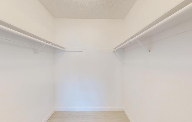 WALK-IN CLOSET IN SELECT HOMES