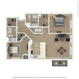 2 beds, 2 baths, 1,280 sqft, $2,414