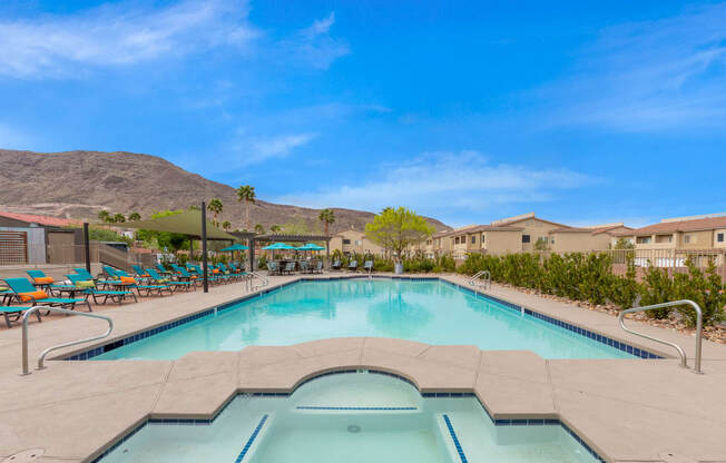 the swimming pool at the enclave at camelback hills apartments