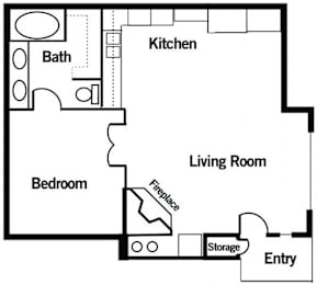 1 bed, 1 bath, 625 sqft, $956