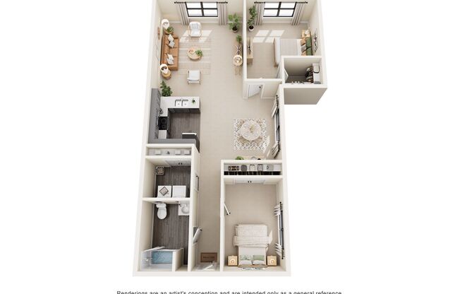 2 beds, 1 bath, 1,400 sqft, $1,750, Unit 503