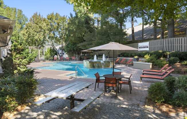 pool umbrella  at Park Summit Apartments in Decatur, GA 30033