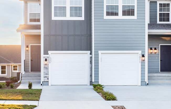 Attached Garages & Private Driveways in Each Townhome