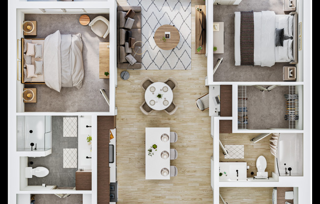 2 beds, 2 baths, 1,190 sqft, $2,830, Unit 255