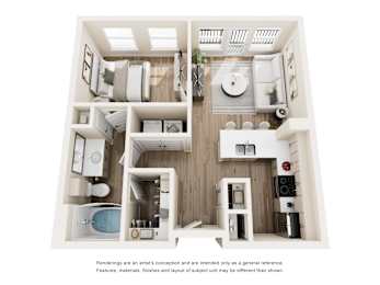 1 bed, 1 bath, 658 sqft, $1,697