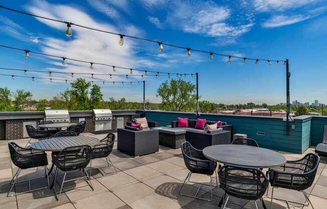 Rooftop Lounge at West Line Flats Apartments in Lakewood, CO